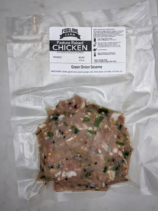 Green Onion Sesame Chicken Sausage - .5 lbs